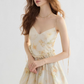 French suspender skirt floral dress seaside holiday skirt high-grade mini skirt female summer R3554