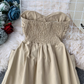 Dress women 2025 new sexy tube top waist off-shoulder solid color mid-length skirt all-match skirt R0367