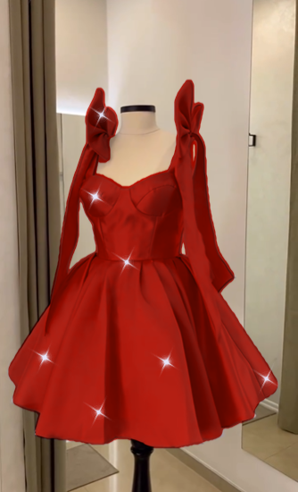 Light blue halter tube top waist princess tutu homecoming dress R3065