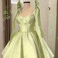 Light blue halter tube top waist princess tutu homecoming dress R3065
