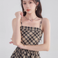 Temperament dress summer new French style waist slimming niche suspender skirt R4504