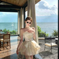 Jacquard Ruffled Lolita Birthday Party Dress R9108