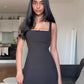 Gray high-end waist slim A-line short skirt homecoming dress R3738