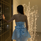 Clean Silky Women's Homecoming Dress Pale Blue Corset Short Prom Gown Party Dress RS3181