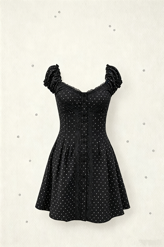 Lace patchwork waist dress R9078