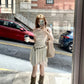 Bohemian Draped Neck Flowy A-Line White Dress R9098