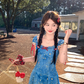 Blue tie-dye printed embroidered suspender dress summer French temperament skirt R4781