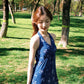 American-style Sleeveless V-neck Suspender Dress R9100
