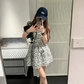 Retro Floral Lace Waist-Cinching Dress R9105