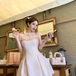 Elegant Sleeveless Crystal Halter Cocktail Dress for Women R9107