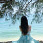Mint Green Halter Neck Flowy Maxi Dress R9112