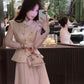 Chinese Embroidered Cheongsam Tulle Dress R9116