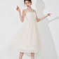 French romantic suspender dress suspender dress new mid-length niche temperament skirt R4379