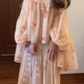 Gentle temperament floral dress waist beautiful summer skirt R0748
