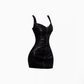 Hot girl short leather jacket women 2025 sexy slim hip suspender skirt suit R1025