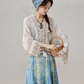 Temperament holiday style with suspender skirt sunscreen shirt top versatile jacket R1931