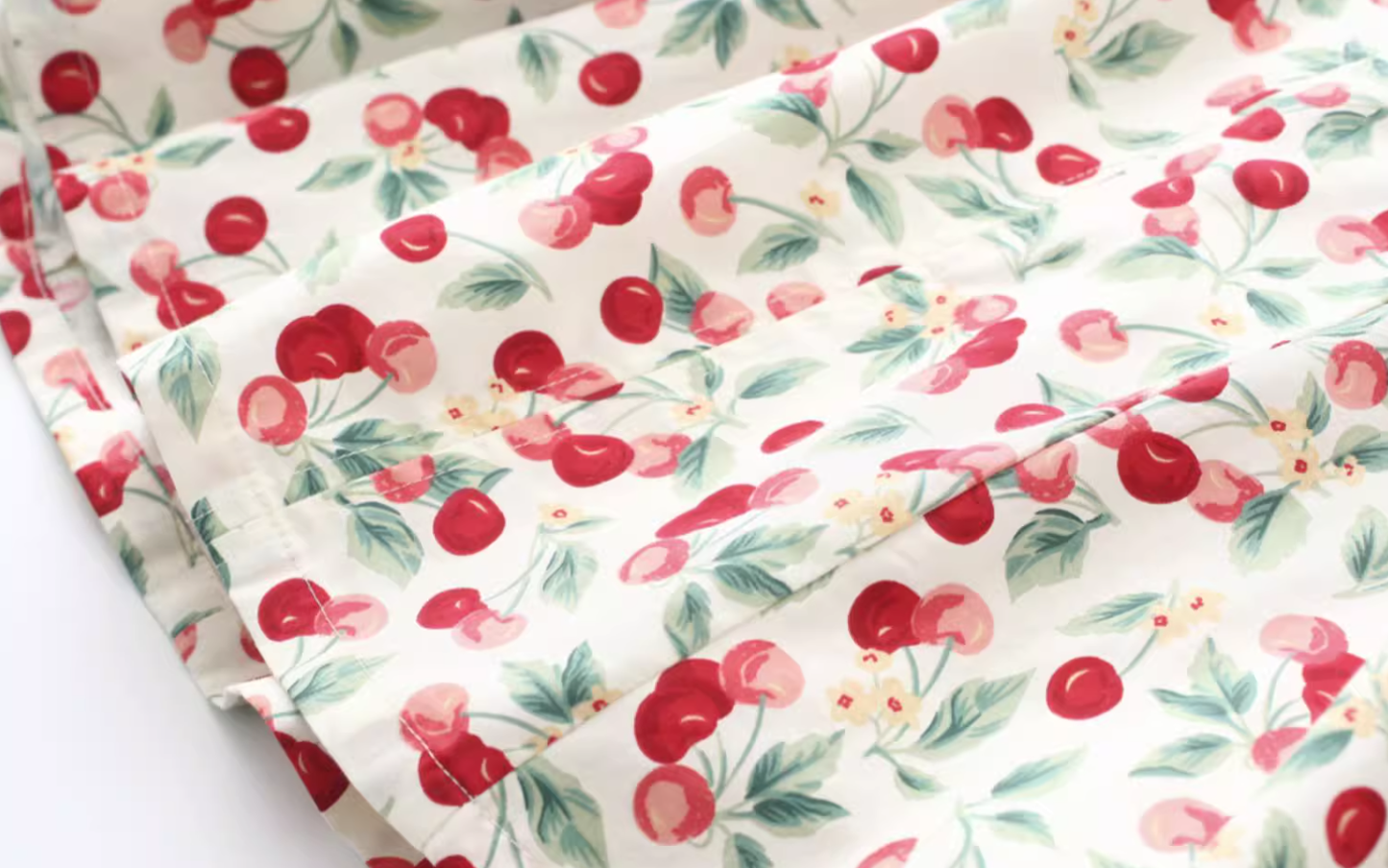 French American retro cherry design slimming waist cinching camisole dress new style R2876