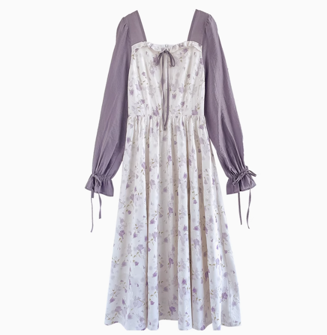 Temperament gentle style floral dress 2025 new spring super beautiful dress R1907