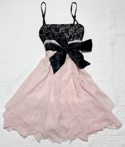 Pretty Blackpink Homecoming Dress ,A-Line Spaghetti Straps Chiffon Corset Summer Dress Cami Dress RS1070