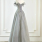 Gorgeous Sliver Prom Dress ,A-Line Sweetheart Sequins Evening Dress RS1074