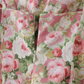 French retro pink floral chest cushion sexy slimming waist cinching suspender skirt new style R2875