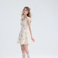 French style short sleeve dress short skirt floral princess dress R2702