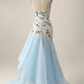 Niche White Beaded Prom Dress ,A-Line Spaghetti Straps Applique Bodycon Maxi Summer Dress Cami Dress RS1084