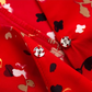2025 Summer New Red Floral V-neck Wrap One-piece Tea Break Short Sleeve Dress R0948