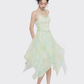 Small fresh and chic skirt embroidered suspender dress women's summer irregular mid-length skirt R4118