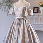 Pretty Printing Homecoming Dress ,A-Line Spaghetti Straps Corset Short Prom Dress RS815