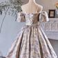 Pretty Printing Homecoming Dress ,A-Line Spaghetti Straps Corset Short Prom Dress RS815