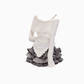 Sweet and spicy style one-shoulder knitted top 2025 large size pure desire puffy cake skirt suit R1417