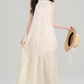 French style beautiful unique sleeveless halter dress holiday style irregular long skirt R2386