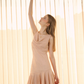 French dress swing collar suspender skirt pink petite short skirt outfit short skirt female summer R3460