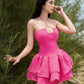 Barbie Pink Tube Top Waist Halter Neck Tutu Homecoming Dress R3124