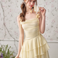 French style ruffled suspender dress for women with a short skirt R4540