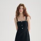 French Chanel style suspender skirt black short skirt knitted dress R2758