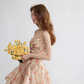 French suspender dress floral dress holiday wear short skirt R2698