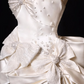 Charming Champagne Homecoming Dress ,A-Line Strapless Bow Decor Mini Prom Dress RS1101