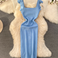 Flying sleeve suspender dress, elegant waist-length knitted hip-wrapped dress R0333