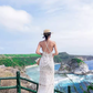 Lace Embroidery Halter Neck Dress Holiday Slim Fit Long Dress Backless Fishtail Beach Dress Women R0185