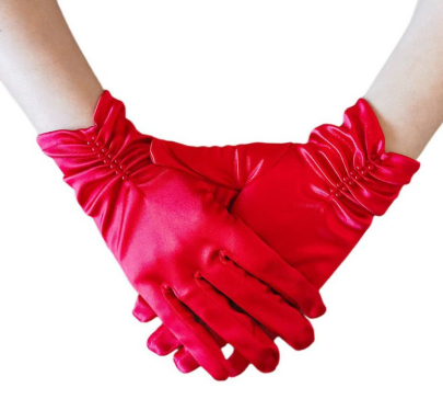 Bridal Elegant Satin Gloves Wrist Gloves for Wedding Opera Dinner Party Gloves     S6222