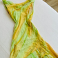 Fresh green elegant long dress suspenders waist irregular skirt prom dress homecoming dress R2961