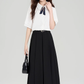 Preppy formal summer designer shirt and skirt suit R2357