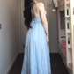 French forest style exquisite halter neck dress holiday style backless sling big swing skirt R1829