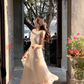 White moonlight temperament long skirt new summer style high-end waist slimming dress R4343