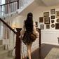 French retro long-sleeved bow dress 2025 plus size sweet plaid patchwork short skirt R1210