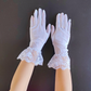 Summer thin lace mesh gloves ladies short black white wedding dress bride wedding elegant     S6278