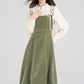 French retro corduroy dress new style niche design skirt waist long skirt R2383