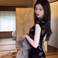 Beautiful young cheongsam 2025 new exquisite new Chinese floral dress R1819
